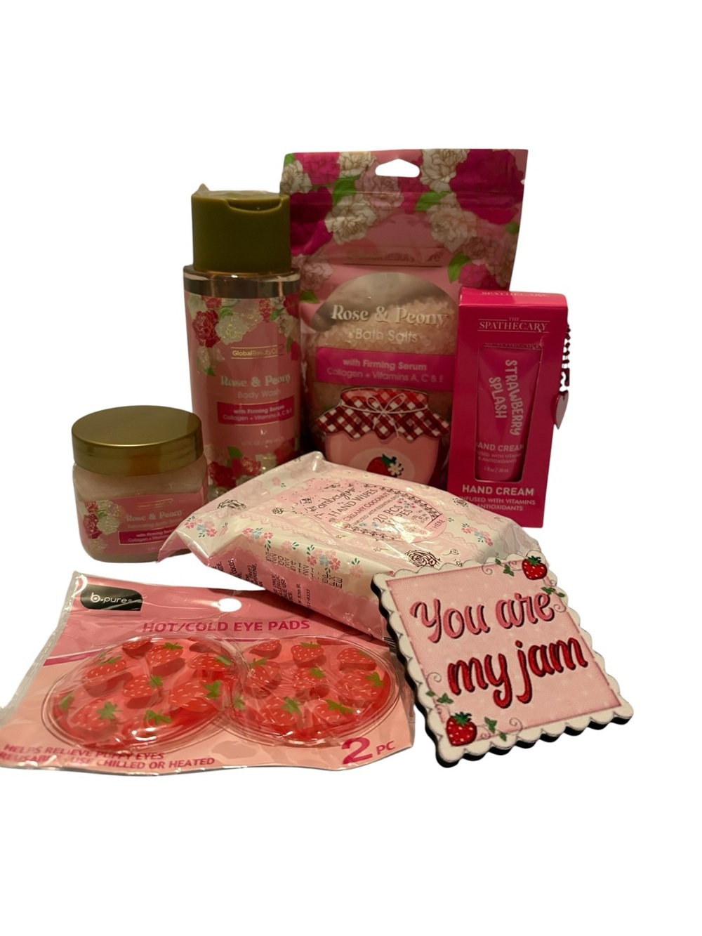 Bath & Body Gift Set with Rose and Peony 8 items